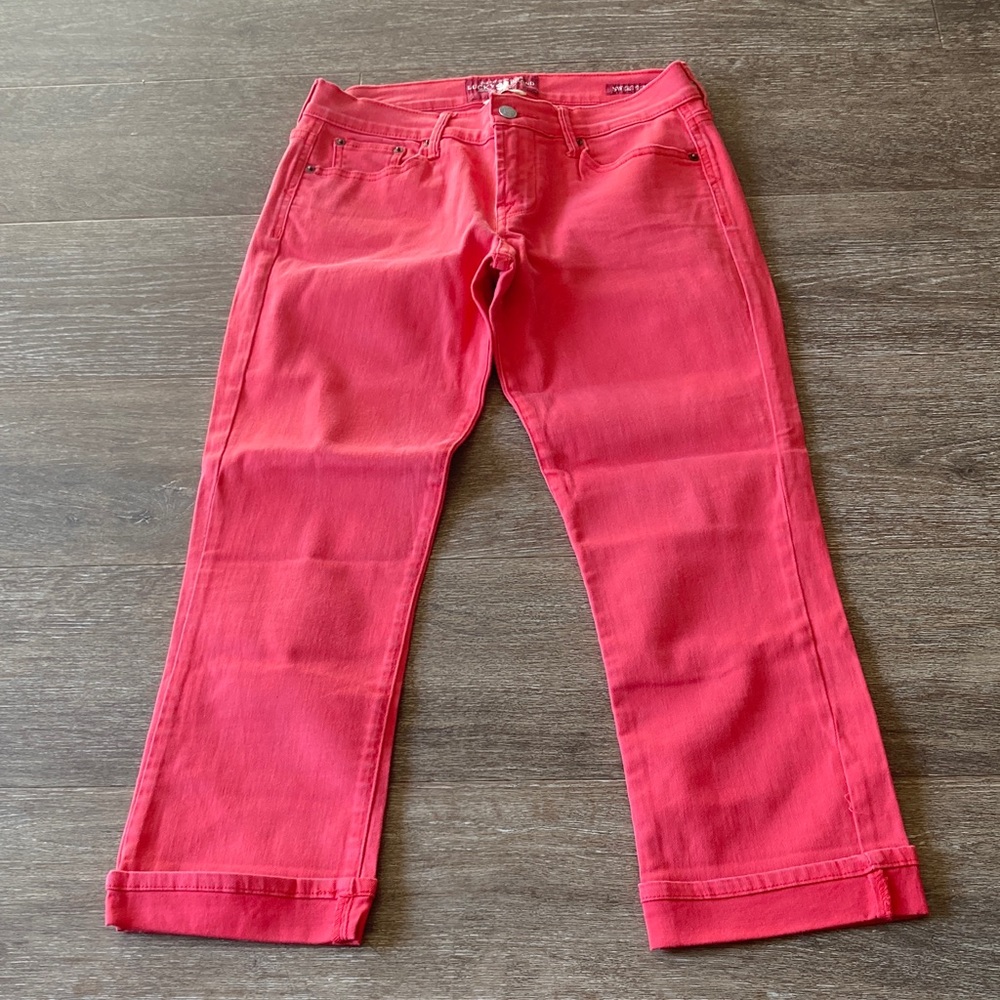 Lucky Brand Women's sweet n crop red Jeans